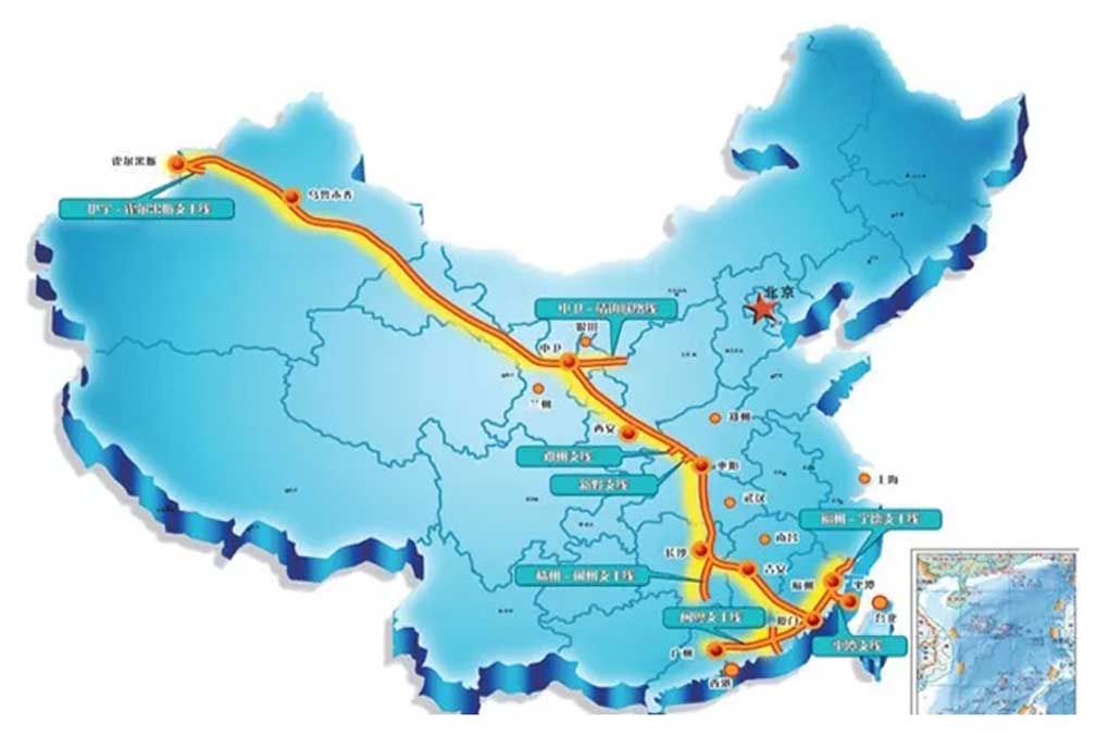 中國(guó)長(zhǎng)輸天然氣的三條管道